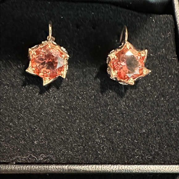Chuck Clemency Flower-Shaped Pink Earrings - Picture 1 of 2